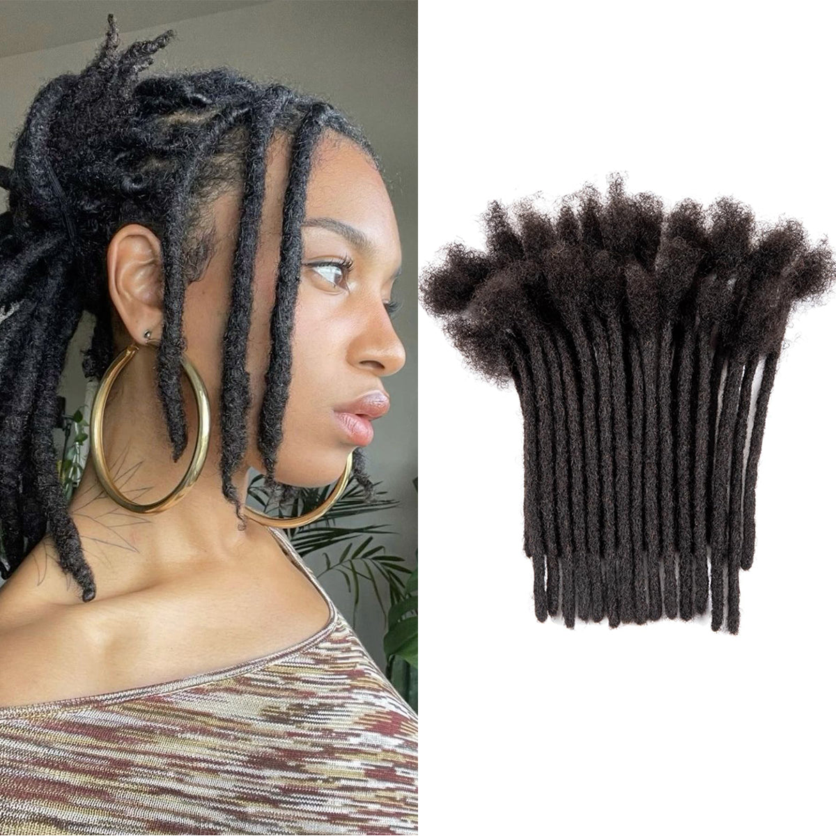 Flash Sale Handmade Loc Extensions Human Hair Dreadlocks 8 inch 30 Str Ziboola Store