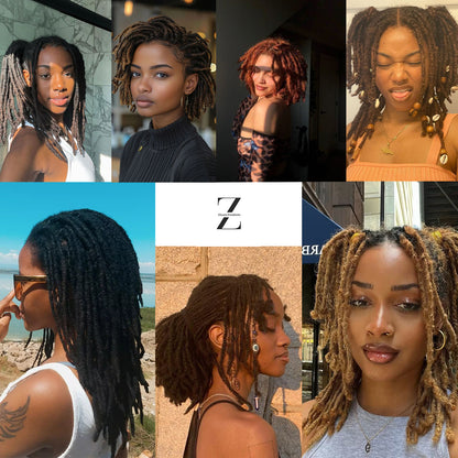 Flash Sale Pre-Colored Loc Extensions 8 inch 30 Strands Handmade 100% Human Hair Dreadlocks