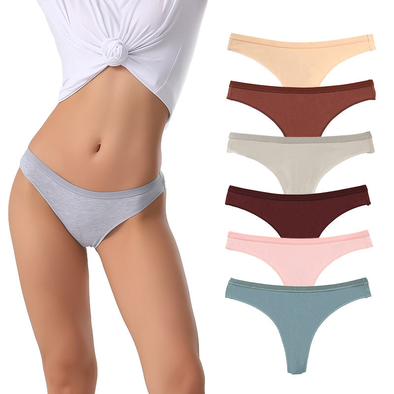 Ziboola Women's Cotton Thong Panties – Stretchy, Breathable, and Seamless Underwear for No Panty Lines 7 Pack