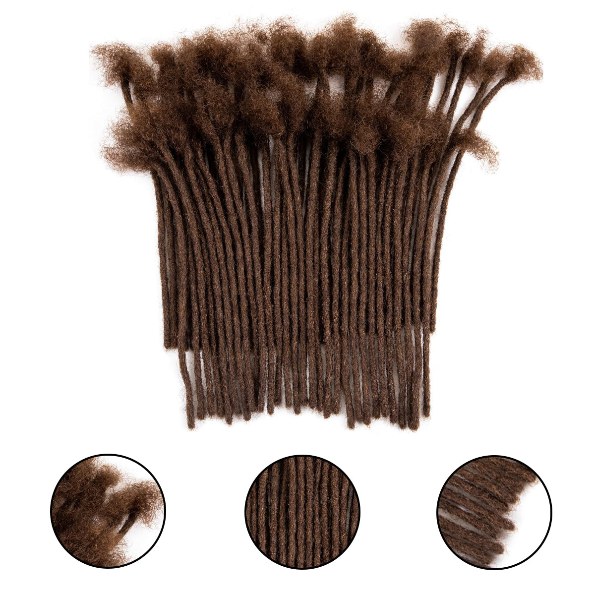 #4 Handmade 100% Human Hair Dreadlocks  6-18 inch 0.4-0.8 Thickness