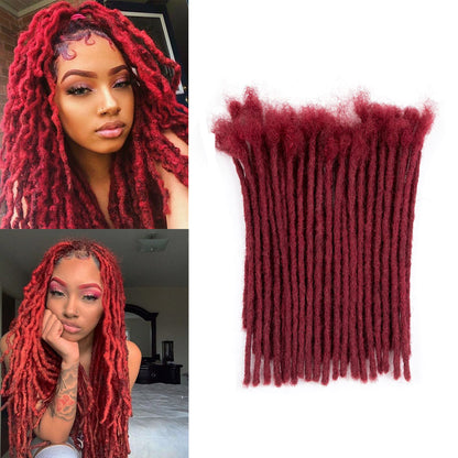 Long Length 20-30 inch 99J Colored 100% Human Hair Handmade Dreadlock 0.4-0.8cm Thicknesss