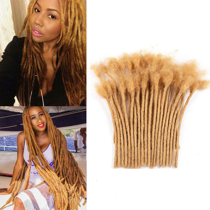 Long Length #27 Blonde 20-30 inch 0.4-0.8cm Thickness 100% Human Hair Handmade Dreadlocks Extensions