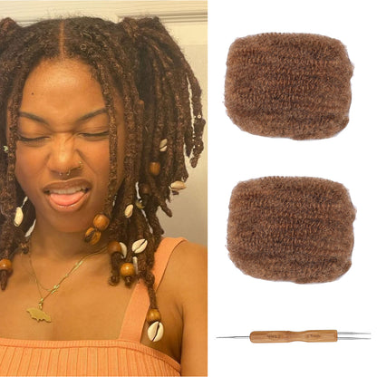 #30 Afro Human Hair Bulk for Dreadlocks Repair Extensions 8-12 Inch 30g/60g