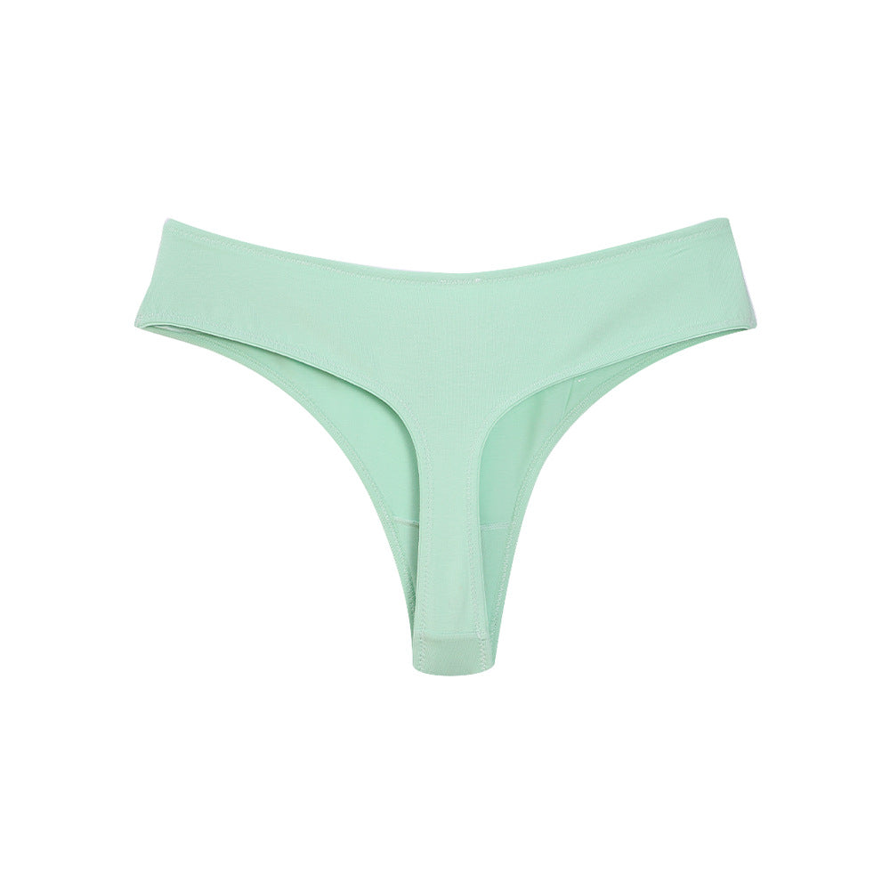 Ziboola Women's 100% Cotton Low-Rise Thong – Soft, Breathable, and Seamless Panties for Everyday Wear 4 Pack