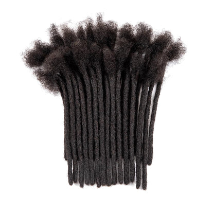 0.6cm Loc Extensions Handmade 100% Human Hair Dreadlocks #1B for Men and Women